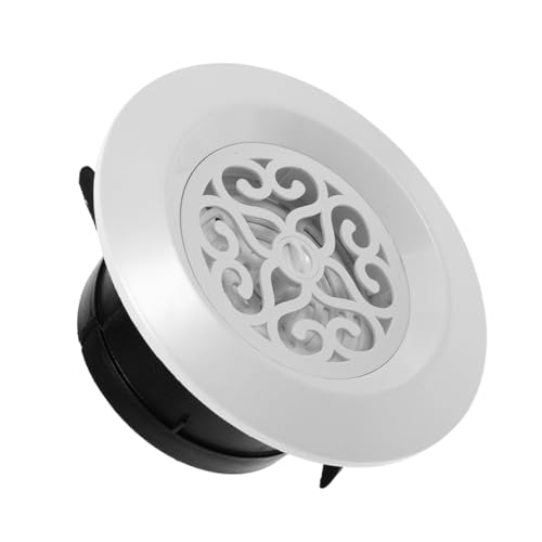 TOBBOMEY Rejilla Ventilación Redonda Plástico Duradero Soporte Fácil Instalación Para Aire Acondicionado Central Aire Ajustable