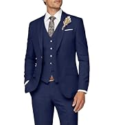 SPTALLFITJSV Slim Fit 3-Piece Men's Wedding Suit Set