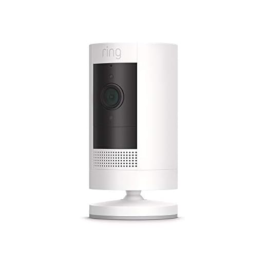 Ring Stick Up Cam Battery HD security camera with custom privacy controls, Simple setup, Works with Alexa - White