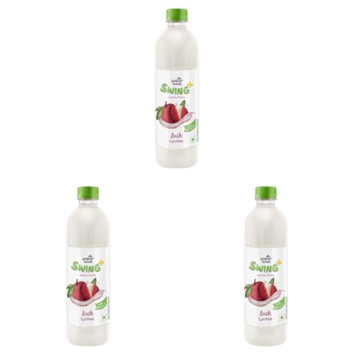 Image of Paper Boat Swing Lush Lychee Juice, Litchi Drink Enriched with Vitamin D, No Gmos, 600 ml (Pack of 3)