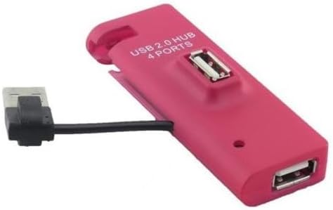 Inland 4 Port USB Hub, Burgundy (08809)