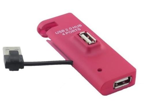 Inland 4 Port USB Hub, Burgundy (08809)