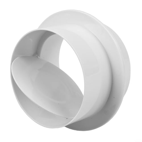 ABS Plastic Air Duct Connector with Check Valve, Ventilation Pipe Duct Connector Backdraft Damper for Heating & Cooling Ventilation(150MM)