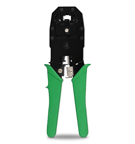 Alicate de Crimpar RJ45 RJ12 RJ11 Terminal com Descascador Lamina de Corte e Desencapador Cabo de Re