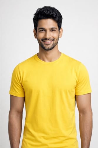 Image of Men's Round Neck Half Sleeve T-Shirt | Soft & Breathable Casual T-Shirt | Comfortable Regular Fit Stylish Tshirt