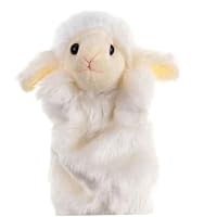 Gatuida Adorable Sheep-shaped Plush Hand Puppet Soft Animal Glove Storytelling Tool for Adults Random Color Gift for Parties and Festivals Random Color
