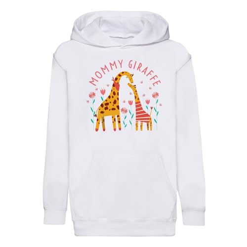 Sweat à capuche enfant mommy giraffe chaud et robuste contre le froid de l'école