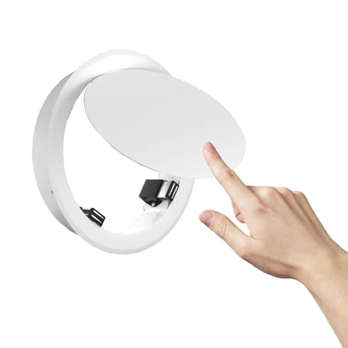 EXCLURA Trampilla Pladur Puerta de Acceso Circular Blanca con Pulsador, Panel de Acceso Magnético para Paneles de Yeso para Techo/Pared, Placas de Cubierta de Plomería Galvanizadas(35cm(13 3/4'))