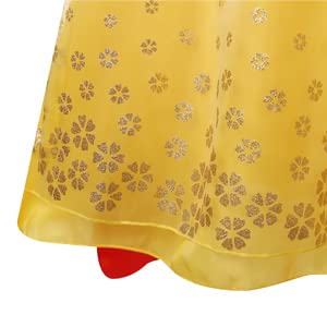 Yellow Princess Dresses For Girls Costumes Cape For Toddlers Accessories Party Birthday (Yellow #2, 6T/130) #TOP5