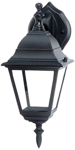 Brilliant 44282/06 Newport - Lampada da esterno in metallo e vetro, E27, 60 W, colore: Nero