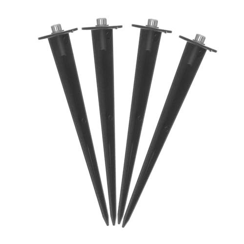 VILLCASE 4 Stück Aluminiumdruckguss Bodeneinsteckset Solarlicht Zubehör Windbeständig Kompakt Und Stabil Für Gartenbeleuchtung Außen