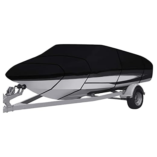 Bootspersenning Bootsabdeckung,210/420D Oxford Gewebe Wasserdicht Staub Schutz Persenning Bootsplane,für Yacht Schnellboot Runabout Fisch-Ski (420D,11-13FT-V)