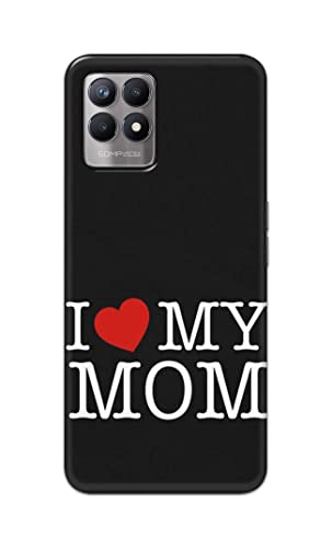 Image of PRINTFIDAA I Love My Mom Hard Back Cover for Realme 8i Back Cover -(P6) KAT1006