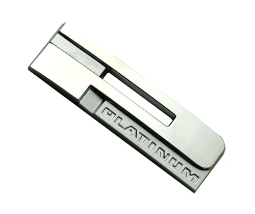 Image of 1x New P Platinum Emblem Trunk Lid Badge Nameplate Replacement for XTS - 20971945 (Chrome)