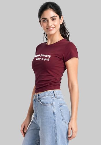 Image of Wear Your Opinion Women's Fitted Top Summer Printed Tshirt Cuddle Baby Tees Short Sleeve 220 GSM Soft Fabric