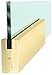 CRL Polished Brass 9-1/2" Patch Door Rail Squared Style for 1/2" Glass Without Lock