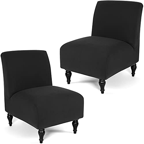 Liykimt-Armless-Accent-Chair-Cover-SlipcoverSlipper-Chair-Stretch-Spandex-Removable-for-Armless-Chair-Furniture-Protector-Covers-for-Living-Dining-Room-Hotel-Black-2 Liykimt Armless Accent Chair Cover SlipcoverSlipper Chair Stretch Spandex Removable for Armless Chair Furniture Protector Covers for Living Dining Room Hotel Black 2