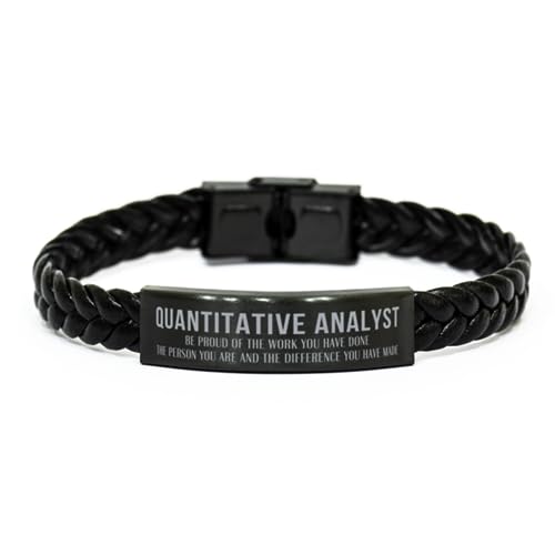 Quantitative Analyst Braided Leather Bracelet Gifts, Quantitative Analyst Appreciation Gifts for Women or Men, Thank you Quantitative Analyst Retirement Appreciation Gifts for Quantitative Analyst Be