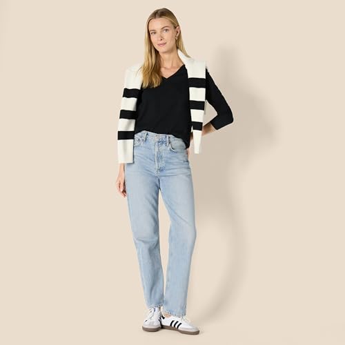 Amazon Essentials Womens 100% Cotton Regular-Fit Long-Sleeve V-Neck T-Shirt4