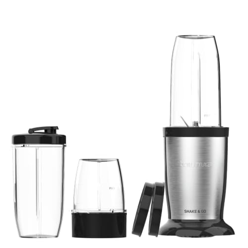 Taurus - Batidora Shake & Go 800W | 2 Vasos Portátiles 500ml | Picador 150ml | Cuchillas Intercambiables | Pulse Technology | Apta para Lavavajillas | Base Antideslizante | Sistema de Seguridad