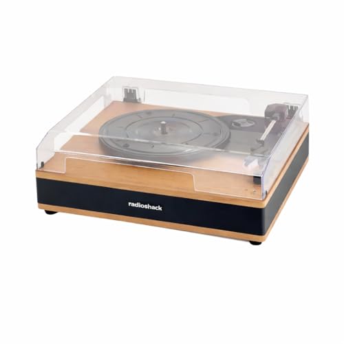 RadioShack Retro Turntable with Bluetooth Input and Output, 3-Speed Vinyl Playback, Built-in Speakers, RCA and AUX Output, Transparent Dust Cover, Model 4001797 - Les Beatles, Paul McCartney, John Lennon, RIngo Starr, George Harrison RadioShack Retro Turntable with Bluetooth Input and Output, 3-Speed Vinyl Playback, Built-in Speakers, RCA and AUX Output, Transparent Dust Cover, Model 4001797