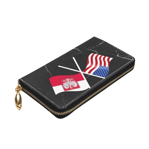 American And Poland Flag Wallet Card Bag4
