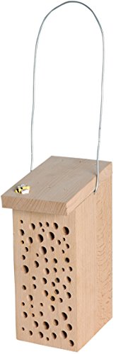 Preisvergleich Produktbild Luxus-Insektenhotels 22617e Insektenhotel Buchen-Tower massiv für Wildbienen, Insektenhaus für Bienen