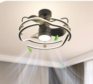Glowave® Modern Black Finish Ceiling Fan with Integrated Ring Light with Remote Control Kitchen, Cafes, Hotels, Dining, Bar - Tricolour | Warm White, White, Natural White | (FI 7650-BK)-image-41