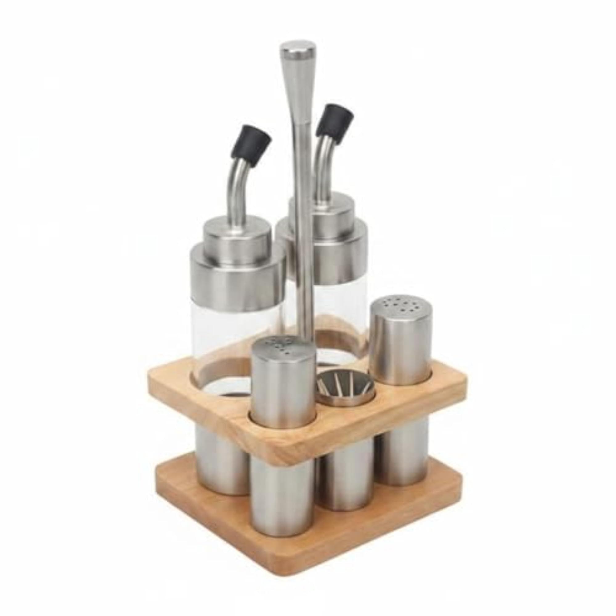 Stainless Steel Condiment Bottle Set, Commercial Grade