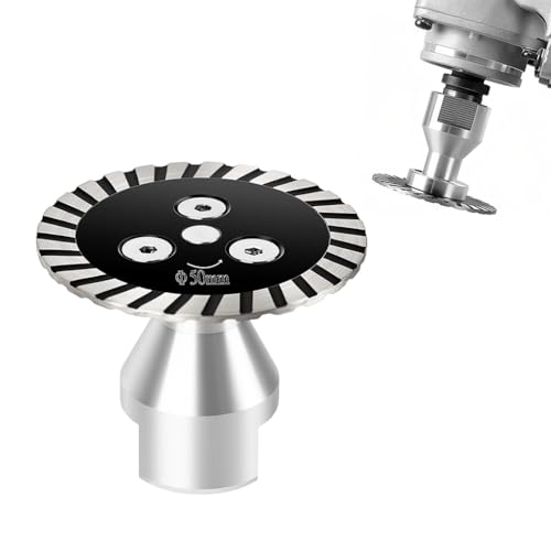 Image of Serplex 50mm Diamond Saw BIade for M14 Angle Grinder, Diamond Cup Wheel with RemovabIe FIange Engraving Cutting Disc for Grinding & Polishing Marble, Granite, Concrete, Ceramic & Glass