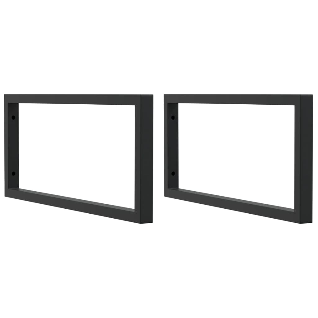 Supporti Lavabo 2 Pz Nero Acciaio Mensole Rettangolari Bagno Cucina Portata 100kg 25x60cm Console a Muro