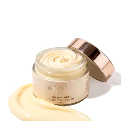 BiE Superpower - Eternal Youth Cream | Anti-Aging Cream with Squalane, Almond Oil & Ginseng Stem Cells | Reduces Wrinkles & Fine Lines | Unisex | For 