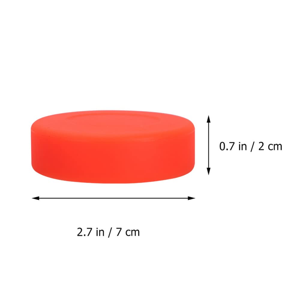 VANZACK Lot de 3 Palets de Hockey Orange en PVC Léger à Faible Friction pour Entraînement et Jeu Extérieur sur Béton Lisse ou Terrain