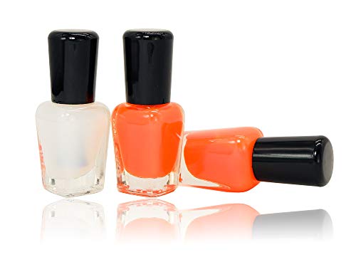 Conisy Nail Polish Kit,Non Toxic Easy Peel Off Quick Dry Water Based Nail Polish for Women and Girls- 3 Bottles (Orange)