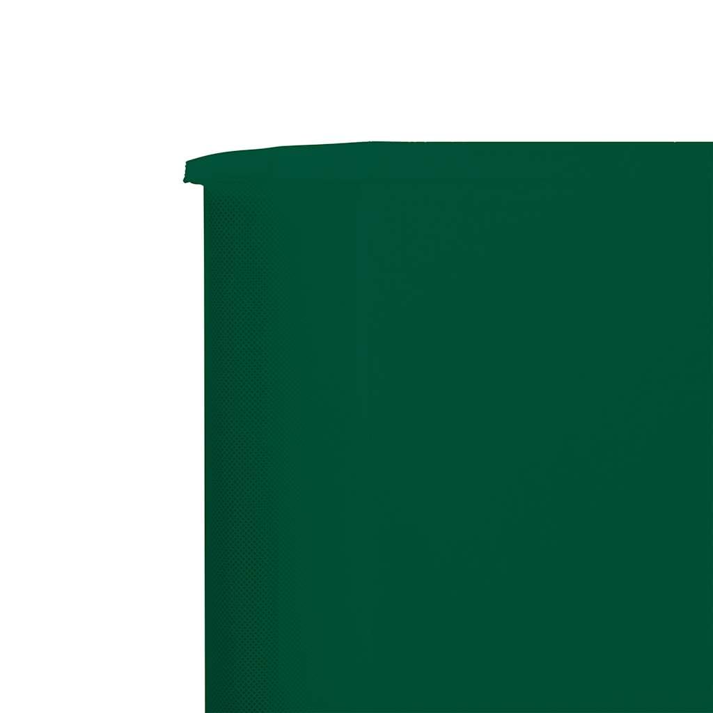 Paravento da spiaggia a 5 pannelli, tessuto verde, 600 x 80 cm, antivento, per campeggio, paravento per spiaggia e giardino