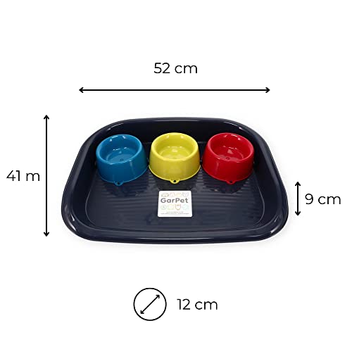 Stazione di alimentazione per cani 3 ciotole Bar