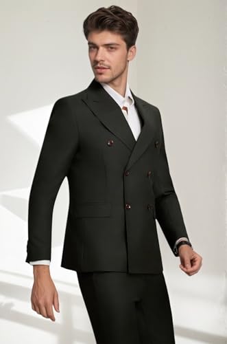 Men's Suits for Men Slim Fit Double Breasted Suit Men 2 Piece Suit Tuxedos Slim Fit Wedding Party Business Prom Suits2