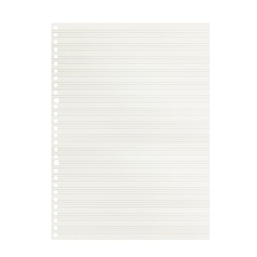 Image of Zelten Loose Leaf Punched Paper Refills Paper for 6 Hole Binder Personal Organizer Diary Notebook Refillable Planner (Handwriting Practice Paper,A4 /30 Hole)