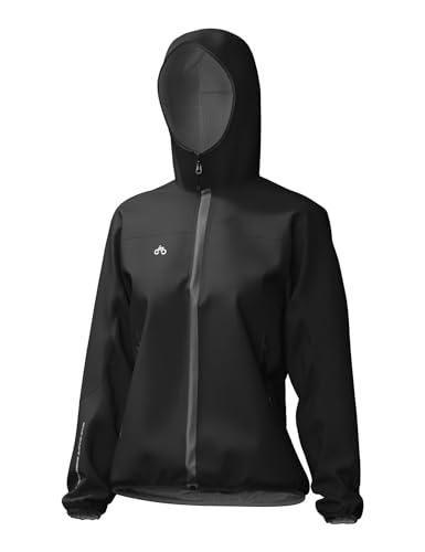 INBIKE Women's Cycling Rain Jackets Waterproof Windbreaker for Running Golf Hiking Camping Hooded Packable Coat