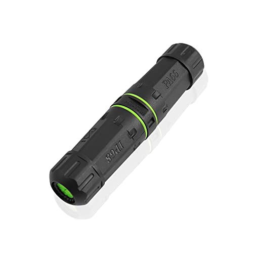 PNGKNYOCN SC Fiber Optical Waterproof Connector & Adapter - IP68 Rating, Duplex Cable, Outdoor Use, Black, 0.15 mètres