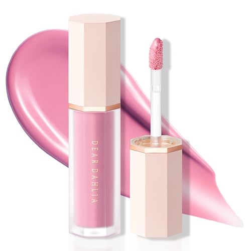 Image of DEAR DAHLIA Petal Drop Liquid Blush (Taffy) - Natural Dewy Glow Serum Blush, Buildable & Blendable, Sheer Watercolor Finish, Vegan Korean Makeup for Cheeks, 0.14 oz