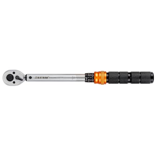 WAXTRON 3/8 Inch Drive Ratcheting Click Torque Wrench 5-45 ft-lb/6.8-61 Nm 72-Tooth Storage Case