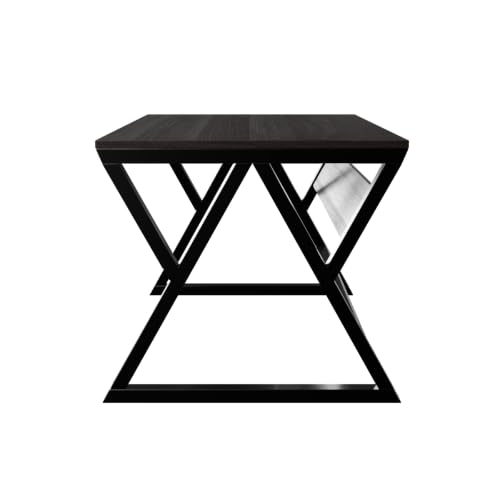 Image of Riyan Luxiwood Daffodil Computer Table in Engineered Wood with Flat Surface, Multi-Usage Laptop Desk & Home Office, Desk Sturdy Gaming Table (Brown, Small)
