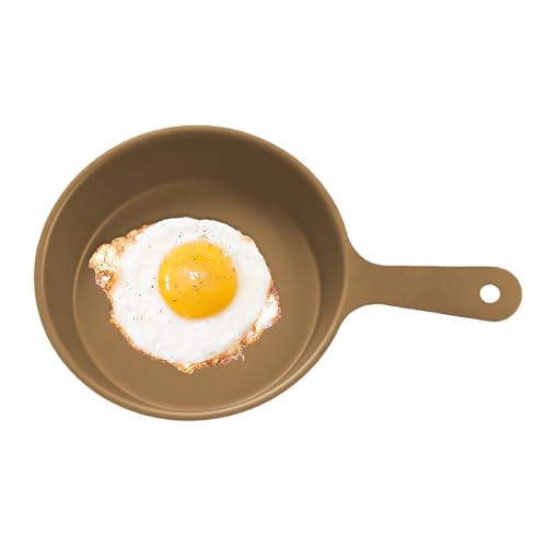 Sartén para exteriores, sartén pequeña de acero inoxidable, taza de cocina de alta temperatura para comer, viajes, apartamento, uso para picnic, senderismo, camping, mochileros