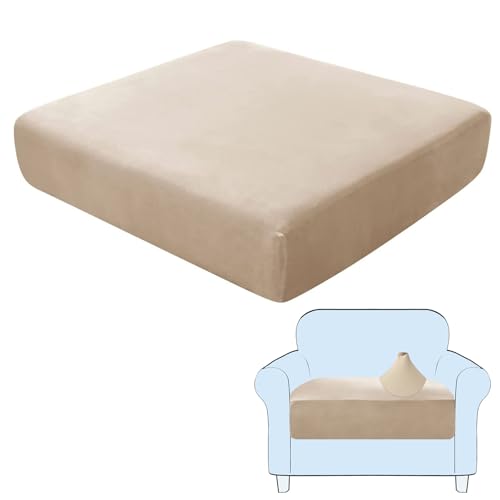 SHUOJIA Sofa Seat Cushion Covers, Stretch Velvet Sofa Cover