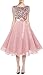 Hanpceirs Women's Boatneck Sleeveless Prom Wedding Guest Bridesmaid Dresses Cocktail Dress Rose Gold Sequin XS
