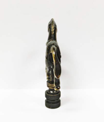 Image of Lamp Finial-Carousel Horse-Aged Brass Finish, Highly Detailed Metal Casting
