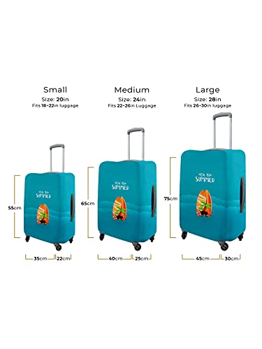 Image of Cortina Luggage Cover Trolley Travel Covers Washable Dust Proof Anti-Scratch Suitcase Protector, Small-Aqua