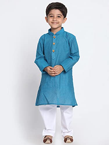 Image of VASTRAMAY Boys Cotton Regular Fit Solid Regular Kurta