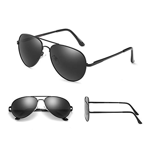 Image of Myiaur SunGlasses for Driving - Al-Mg Frame Night Driving Glasses for Men, Polarized Yellow Lenses